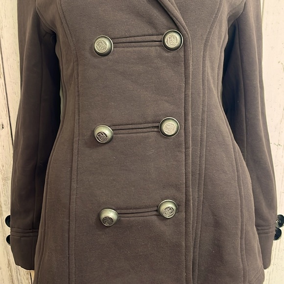 Anthropologie Knitted Dove Brown Double Breasted Jacket
Size Small - Picture 3 of 7